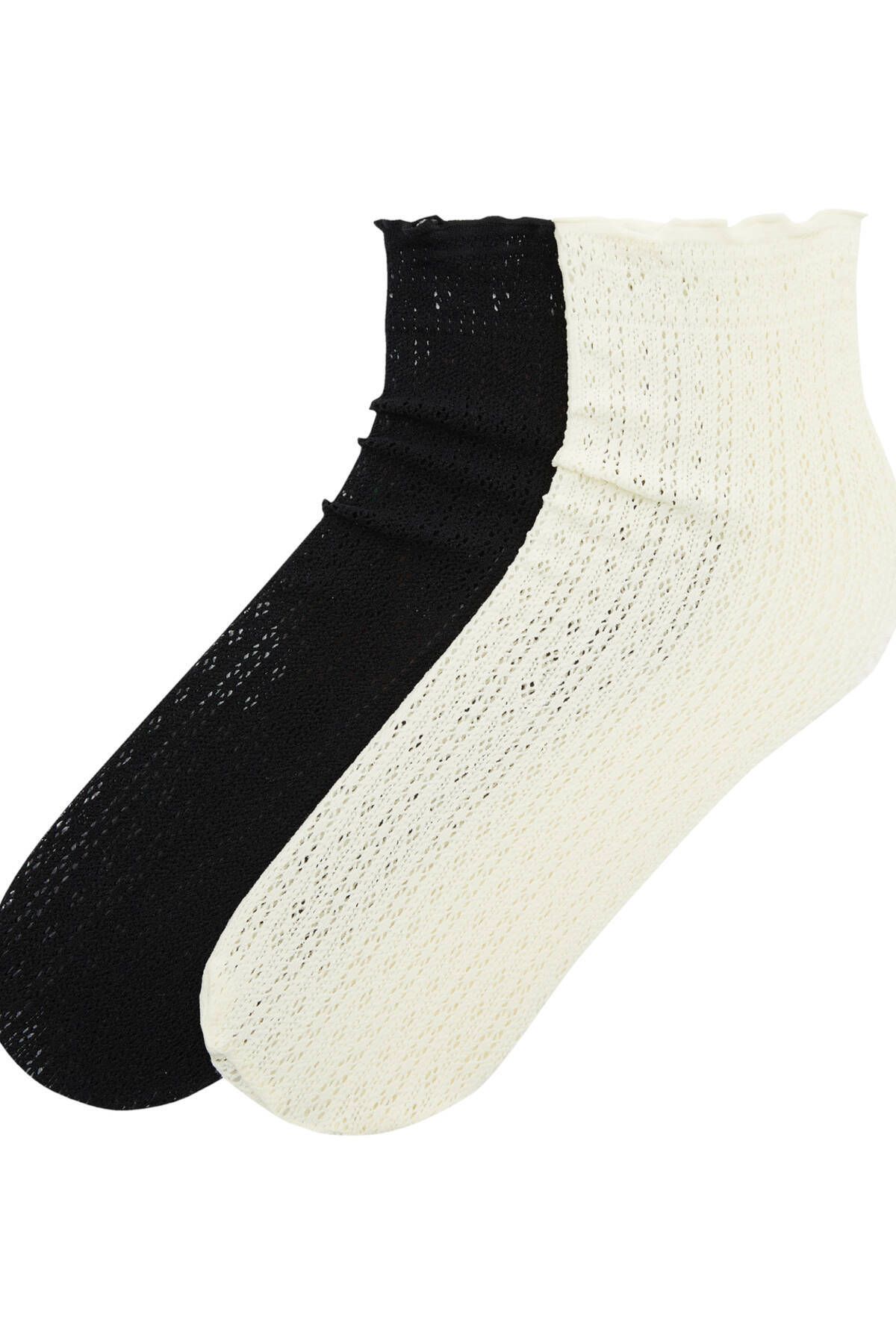 Pull & Bear Uzun ajurlu triko çorap seti