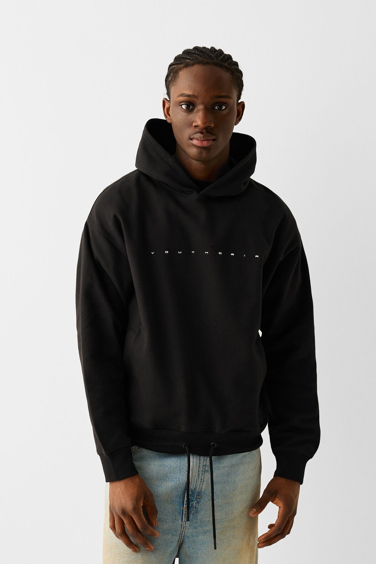 Bershka Desenli kapüşonlu sweatshirt