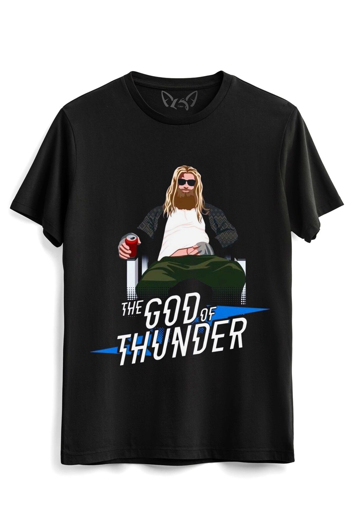 Alfa Tshirt Thor Mjolnir Dijital Resimli Baskılı Hammer Çocuk Siyah Tshirt