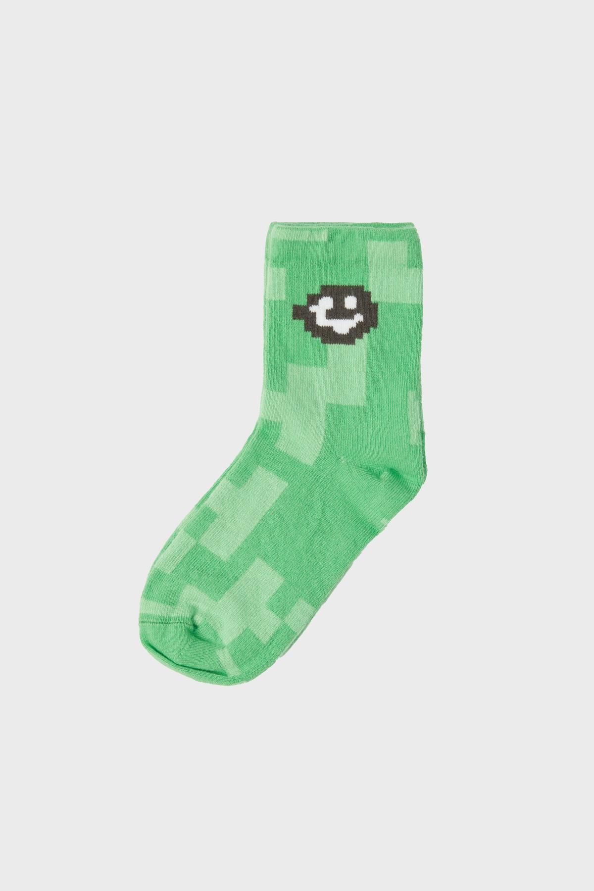 Nebbati BG Store Erkek Çocuk Yeşil Çorap