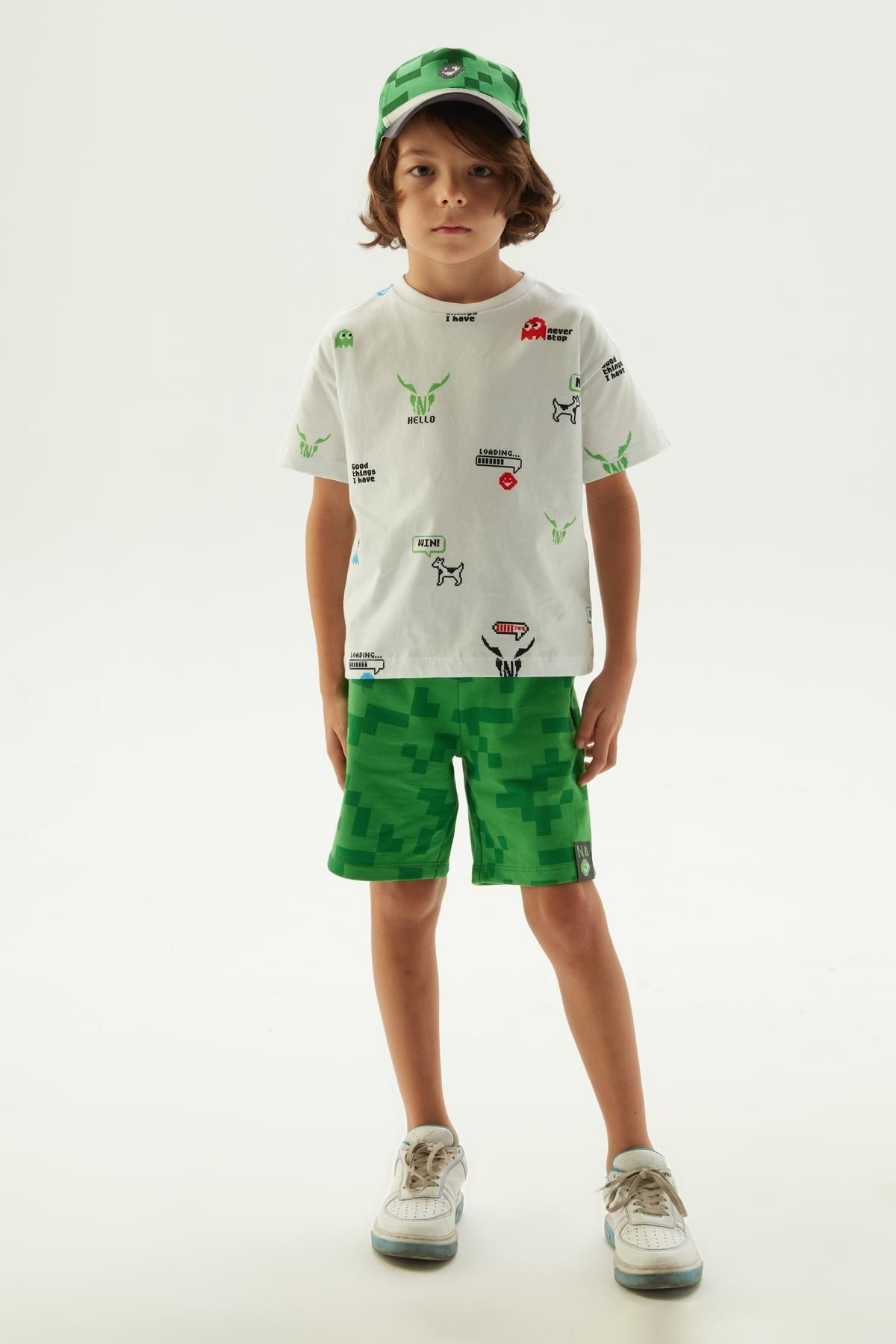 Nebbati Erkek Çocuk Desenli T-Shirt