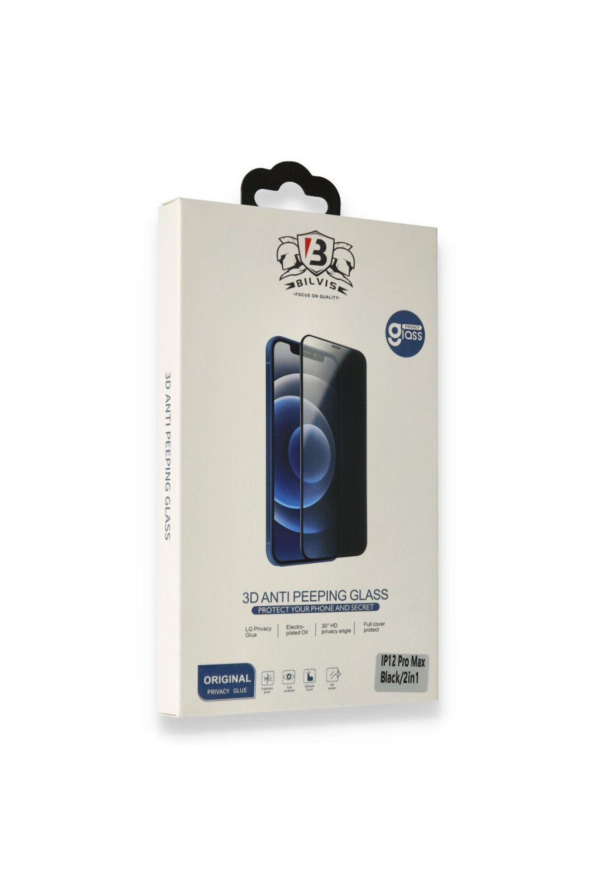 Afrodit CLZ942 İphone Se 2020 Bilvis Hayalet Cam Ekran Koruyucu - Ürün Rengi : Siyah
