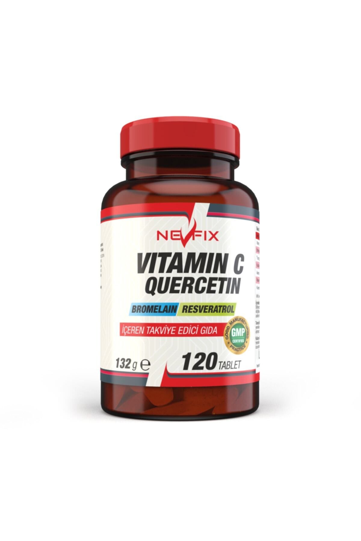 Nevfix Vitamin C Quercetin Bromelian 120 Tablet