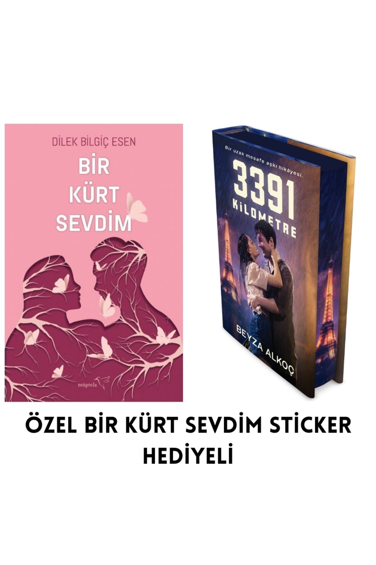 Müptela Yayınları Bir Kürt Sevdim+3391 Kilometre - Film Kapağı ( Ciltli )+ Özel Kürt Sevdim Sticker Hediyeli