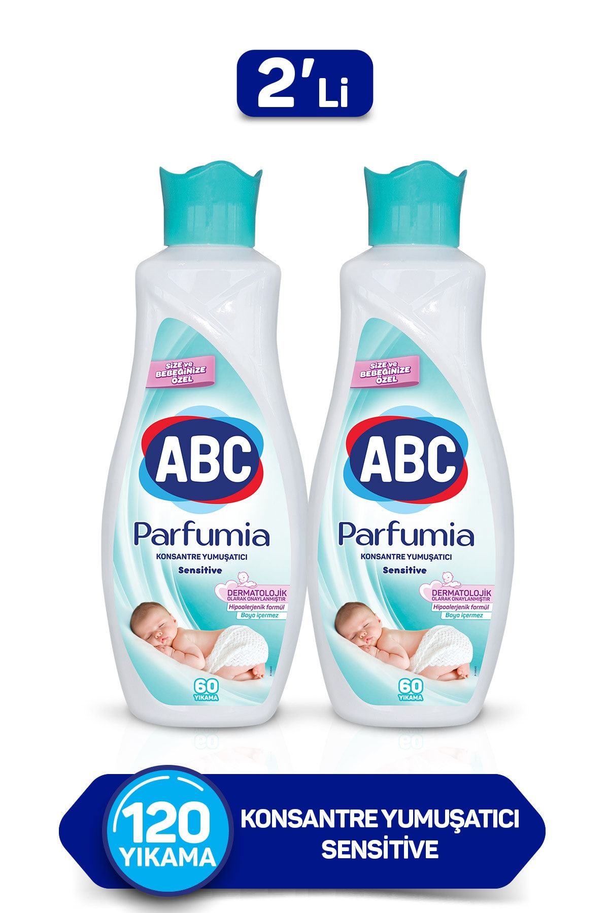 ABC Parfumia Sensitive Konsantre Yumuşatıcı 1440 ml 2'li Paket