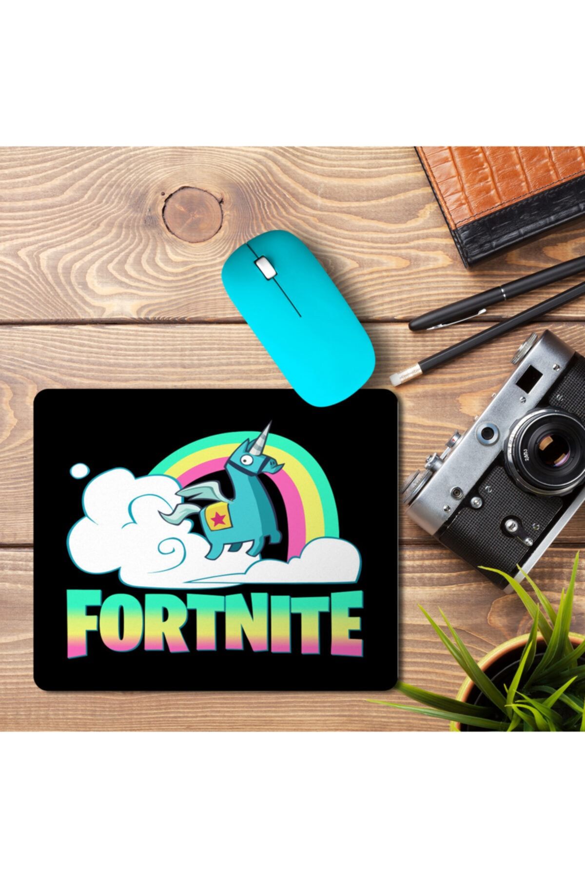 ART HEDİYE Fortnite Battle Royale Unicorn Rainbow Baskılı Mouse Pad Mousepad.jpg