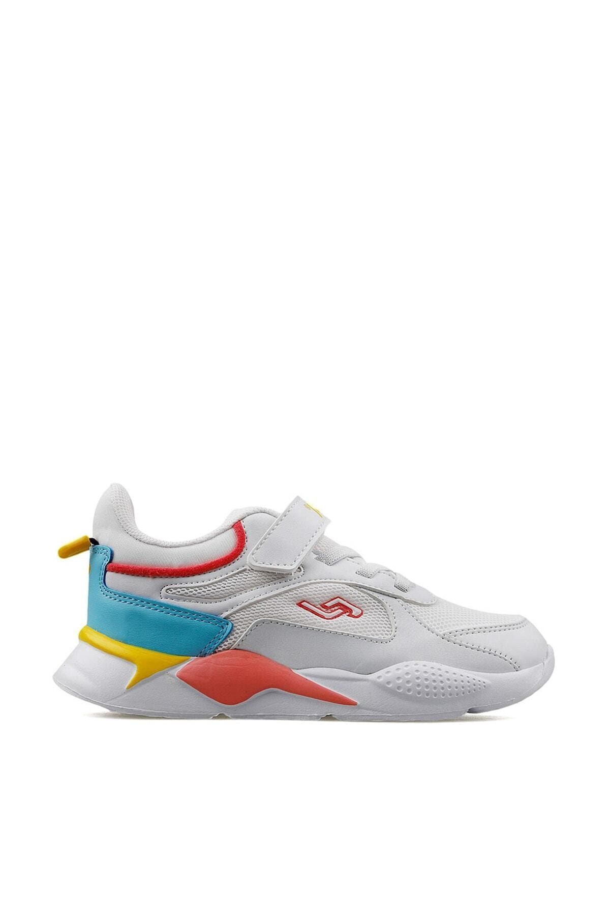 Jump 24931 Beyaz - Bebe Mavi - Sarı - Pembe Kız Çocuk Yazlık Günlük Yürüyüş Sneaker Spor Ayakkabı