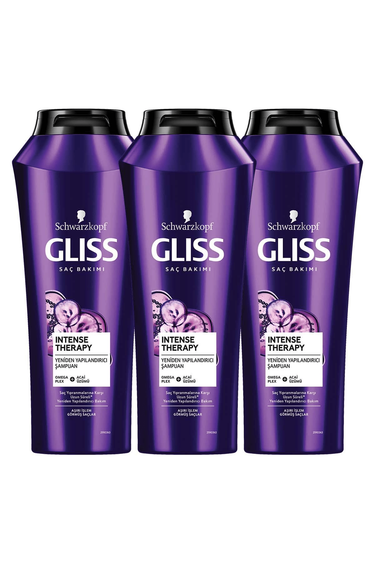 Gliss Intense Theraphy Şampuan 525 ml X 3 Adet