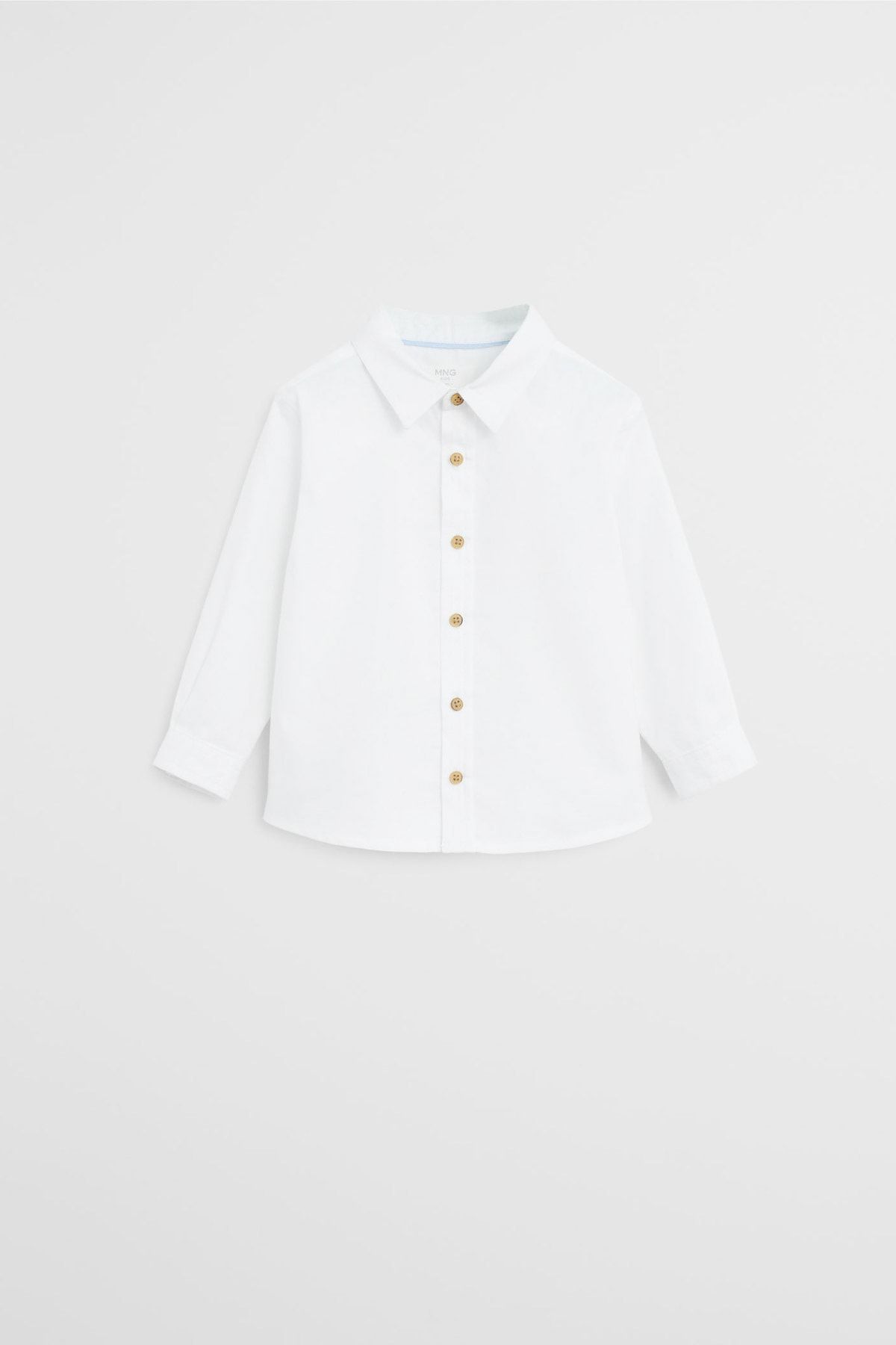 MANGO Baby Bebek Beyaz Koton Oxford Gömlek