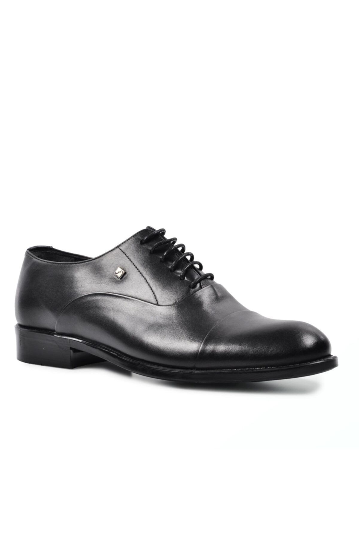 Fosco 7102 Siyah Erkek Hakiki Deri Klasik Ayakkabı
