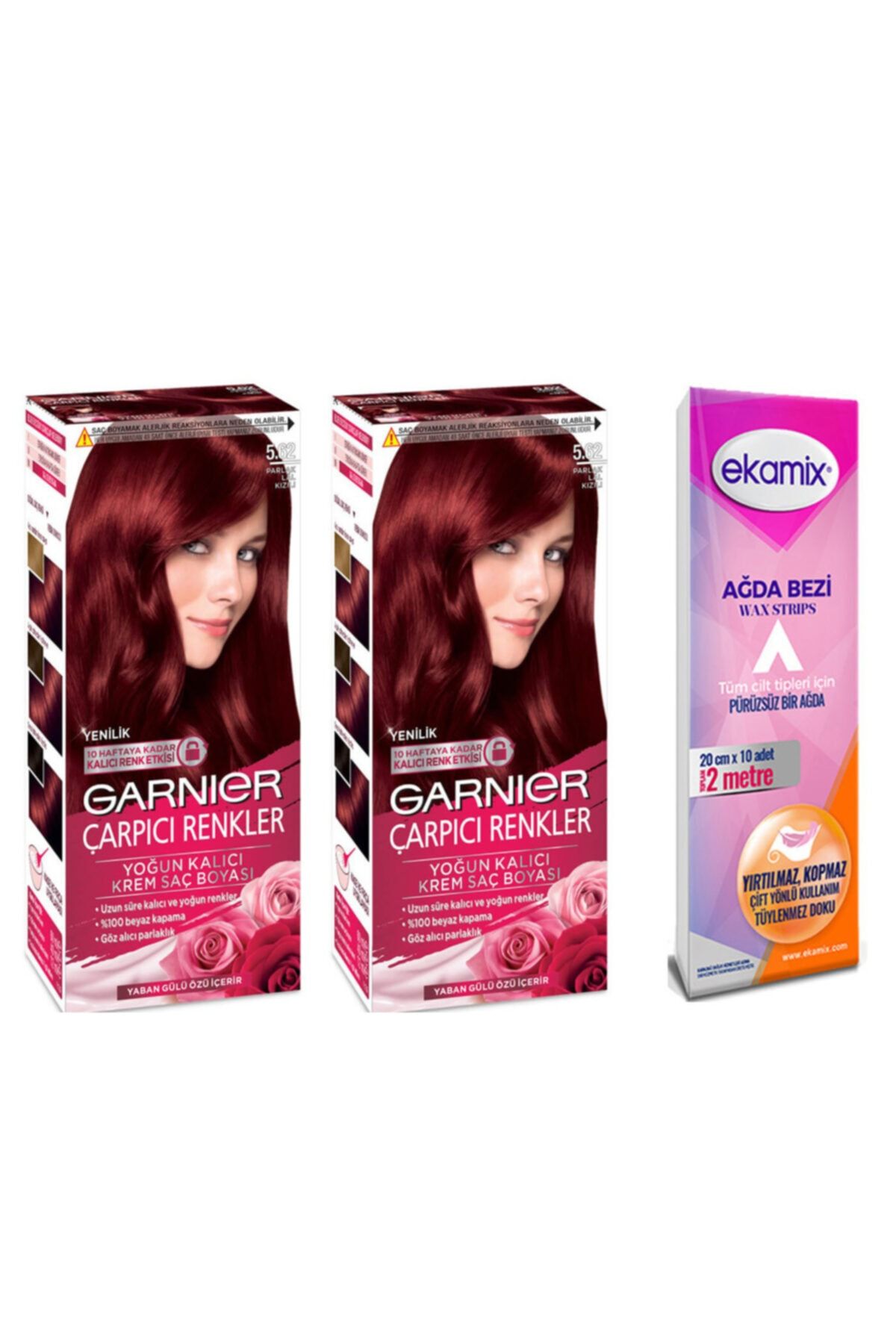 Garnier 5-62 Parlak Lal Kızılı Saç Boyası 2 Adet