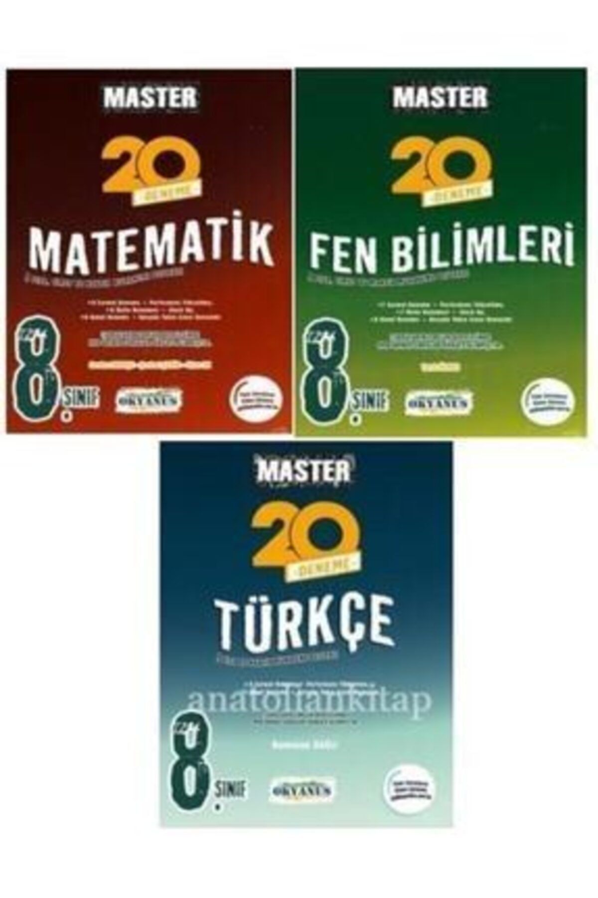 Okyanus Yayınları 8.sınıf Lgs Master Matematik | Fen Bilimleri Ve Türkçe Deneme Seti 2023