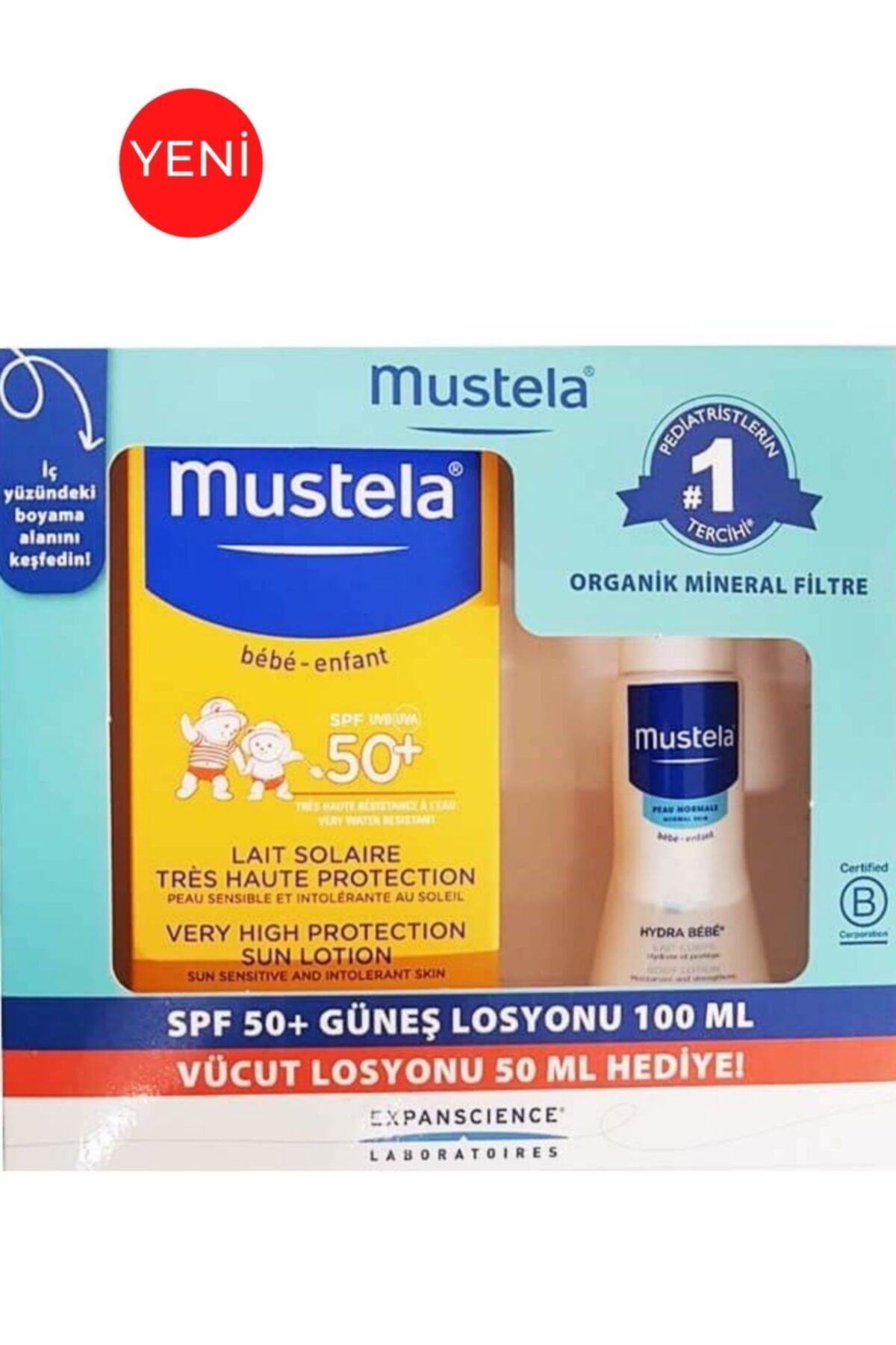 Mustela Bebek ve Çocuklar Için Spf50+ 100ml Güneş Koruyucu 50ml Losyon Hediyeli