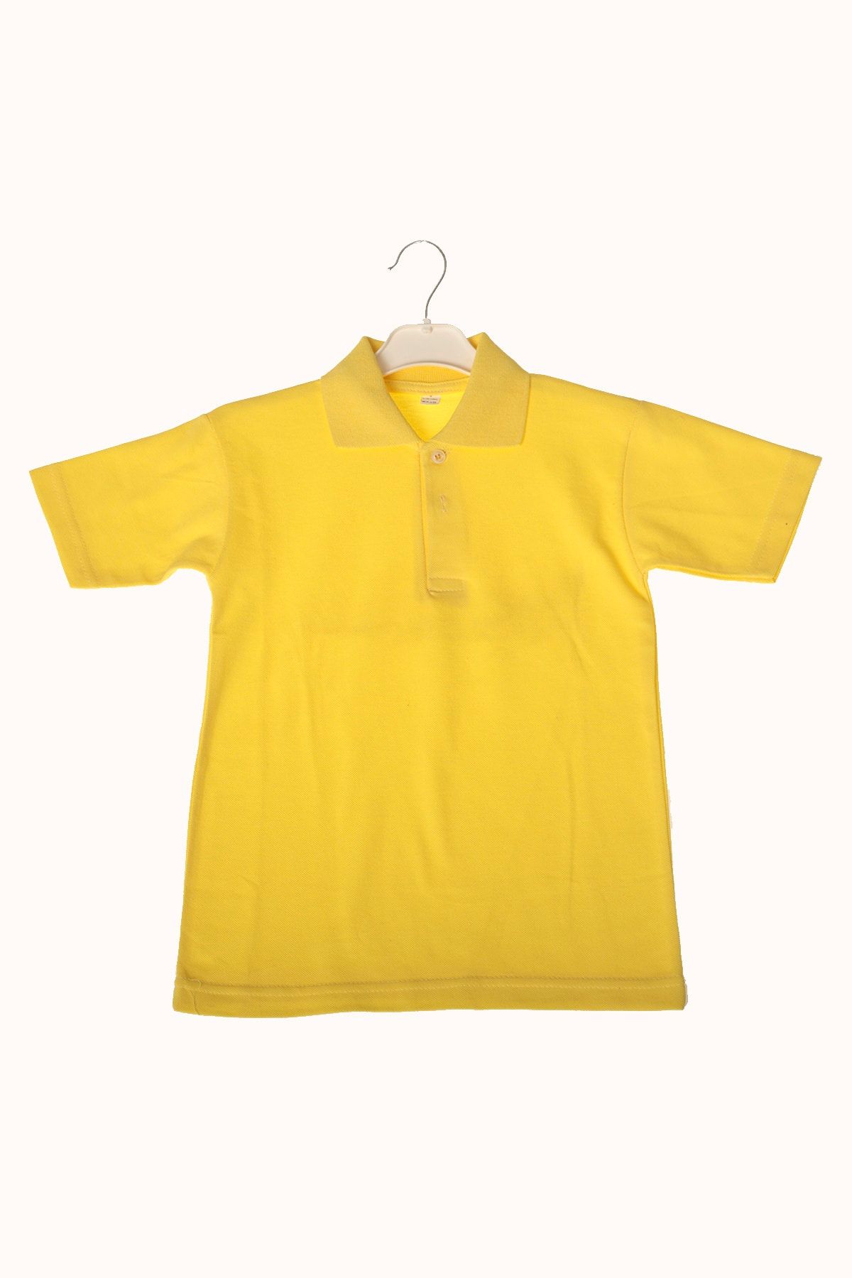 ÇÖLBAY Unisex Çocuk Sarı Polo Yaka T-shirt