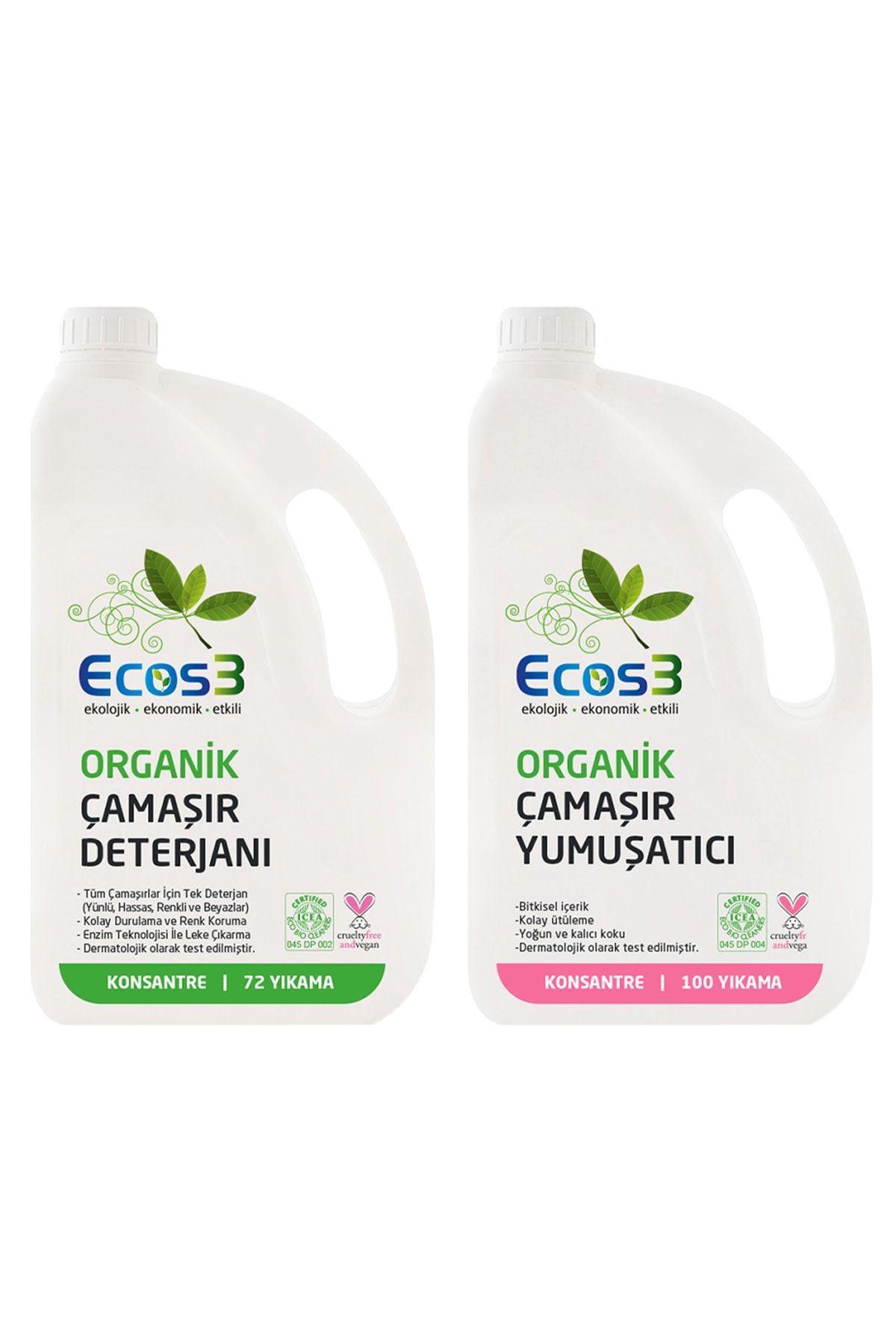 Ecos3 Organik Çamaşır Yıkama Seti (2 x 2,5 lt)