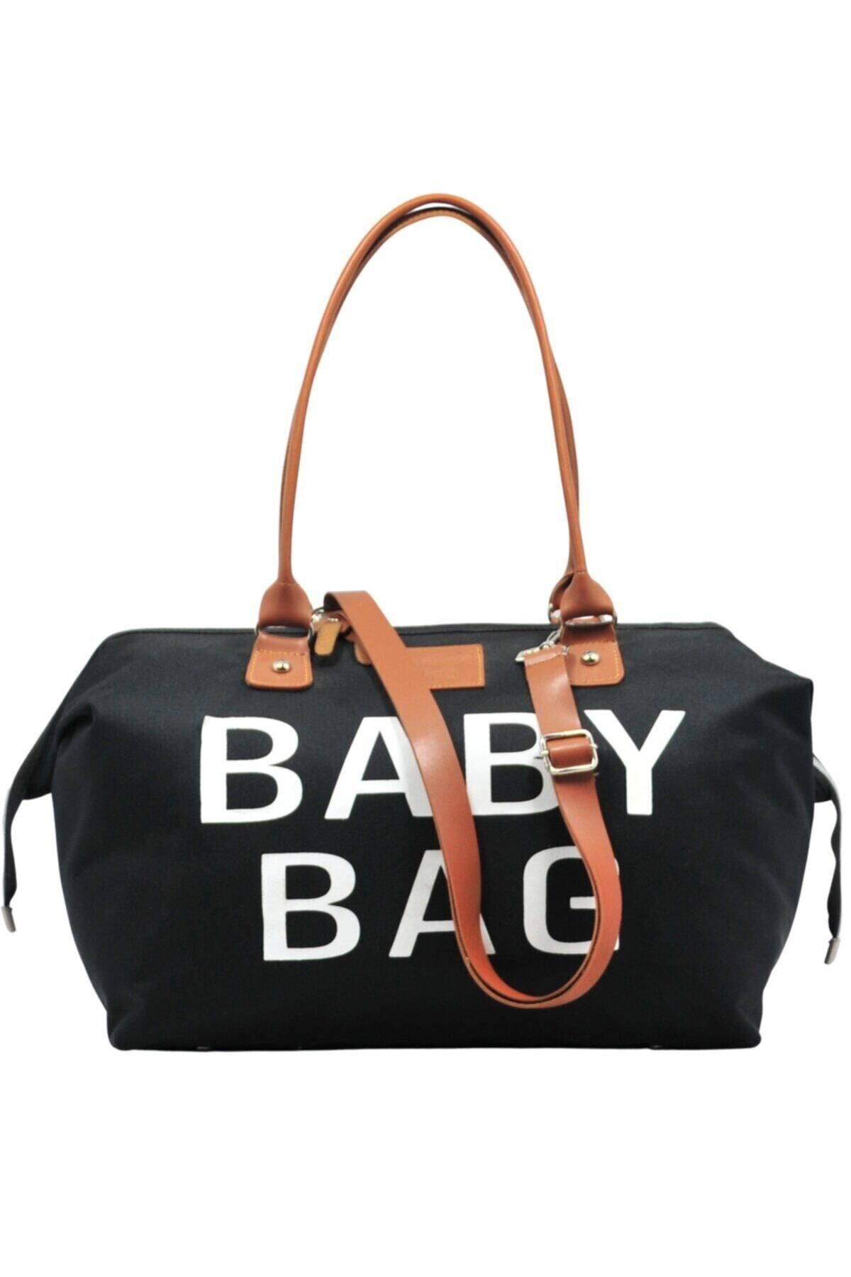 Babysi Baby Bag Tasarım Siyah Anne Bebek Bakım Ve Kadın Çantası