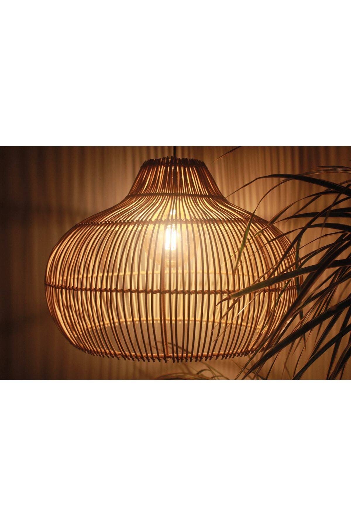 cleitedesign Modern Rattan Bambu Sarkıt Avize
