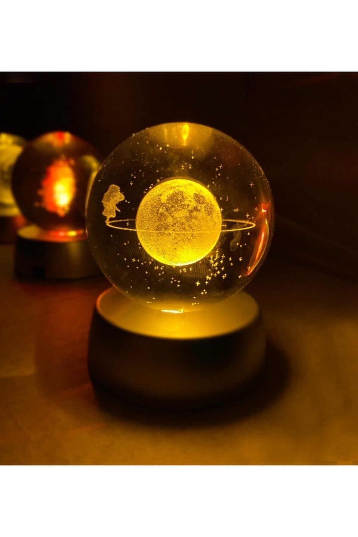 hediyeofisi Hediye Ofisi Satürn Kız Tasarımlı Cam Küre Hediyelik Kar Küresi