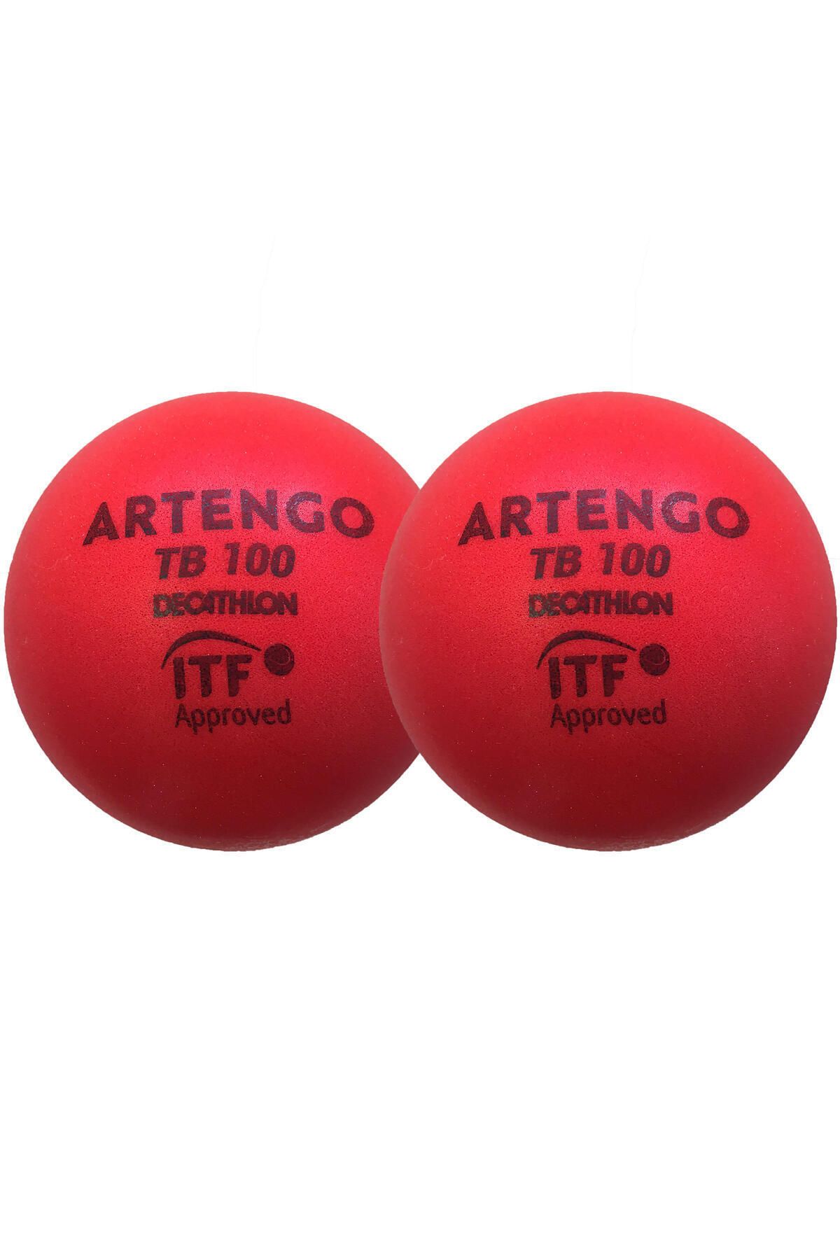 Decathlon Artengo Sünger Tenis Topu - 9 cm - 2 Adet - Kırmızı - Tb100