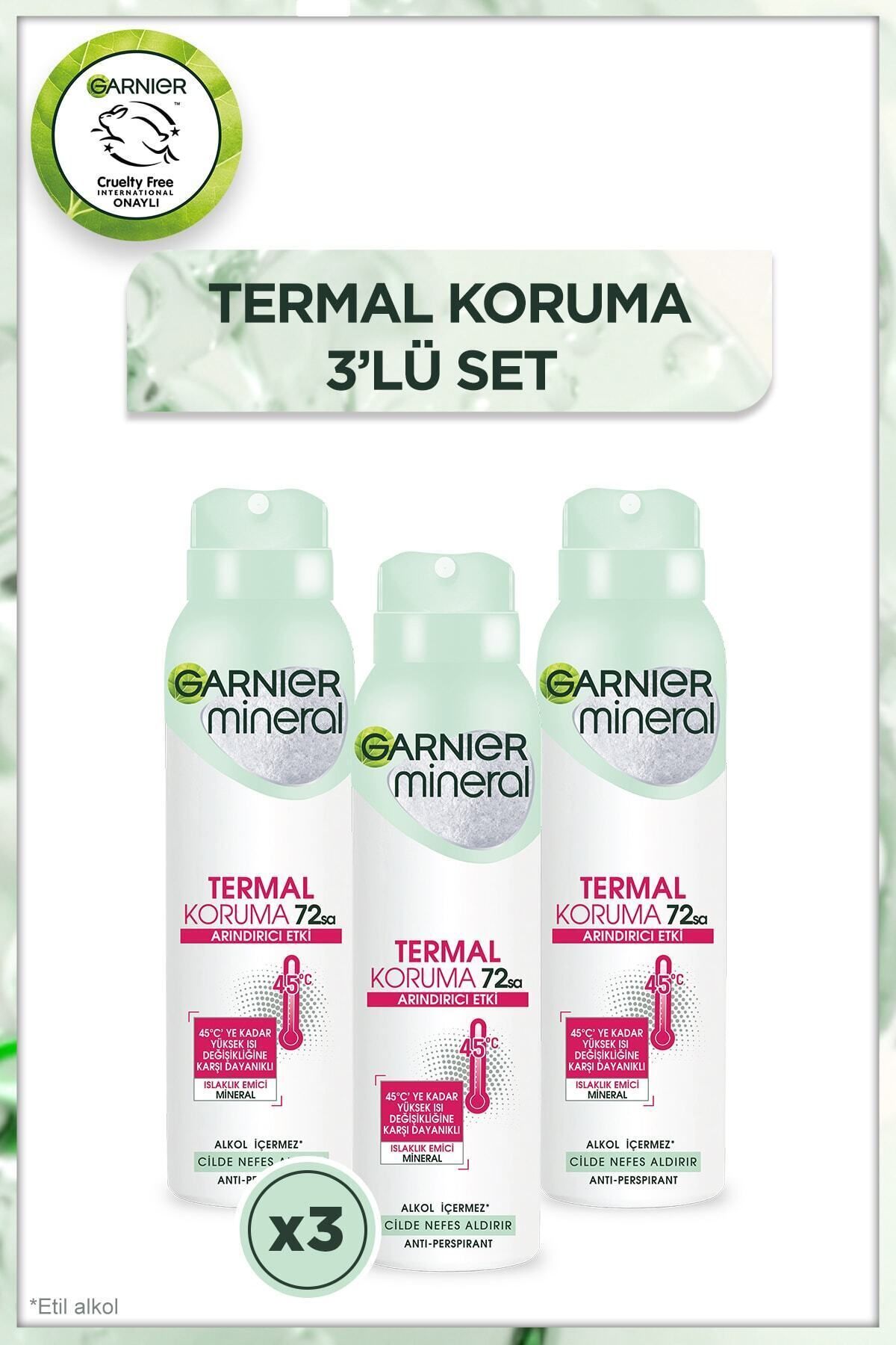 Garnier Mineral Termal Koruma Sprey Deodorant 3'lü Set