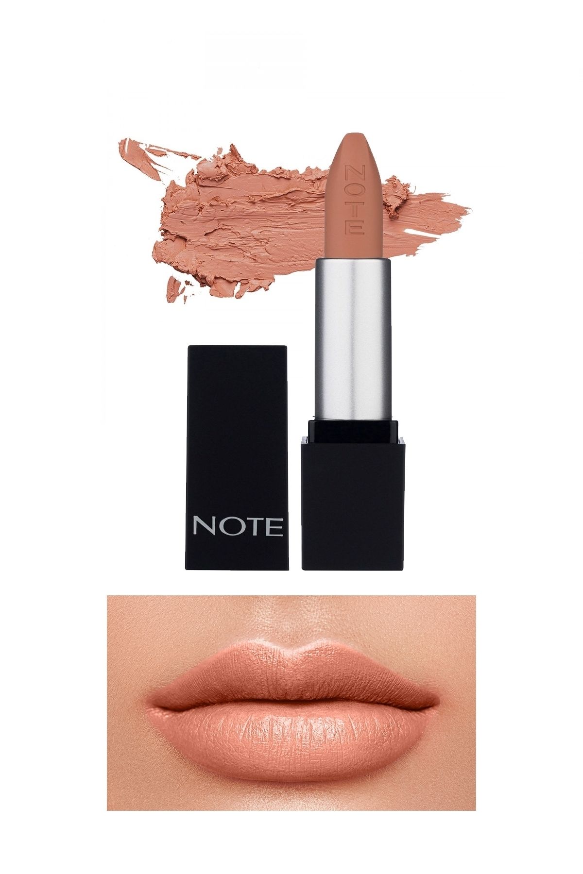 Note Cosmetics Mattever Lipstick Yarı Mat Saten Bitişli Ruj 03 Ethereal - Açık Nude