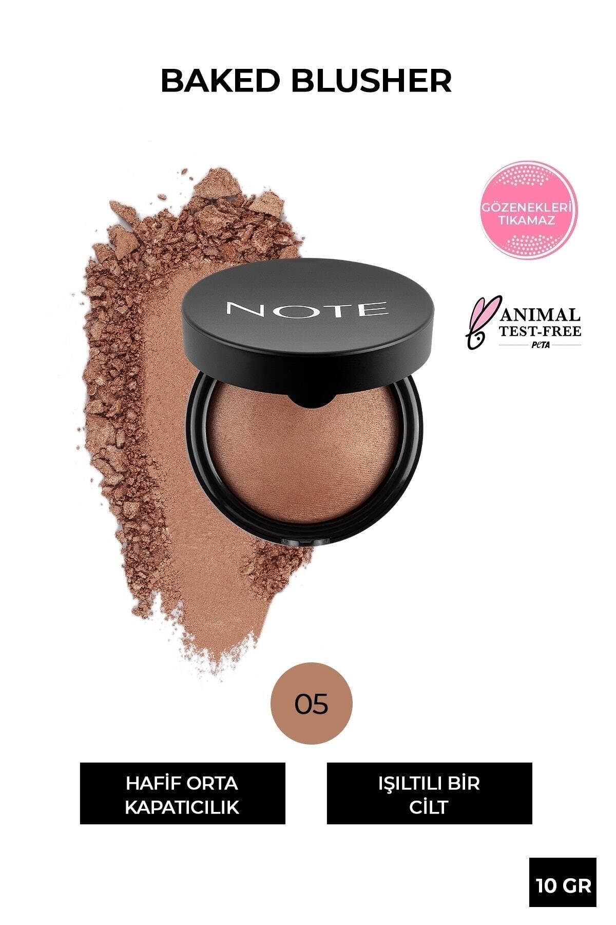 Note Cosmetics Baked Allık 05 Mocha Taste Işıltılı Highlighter