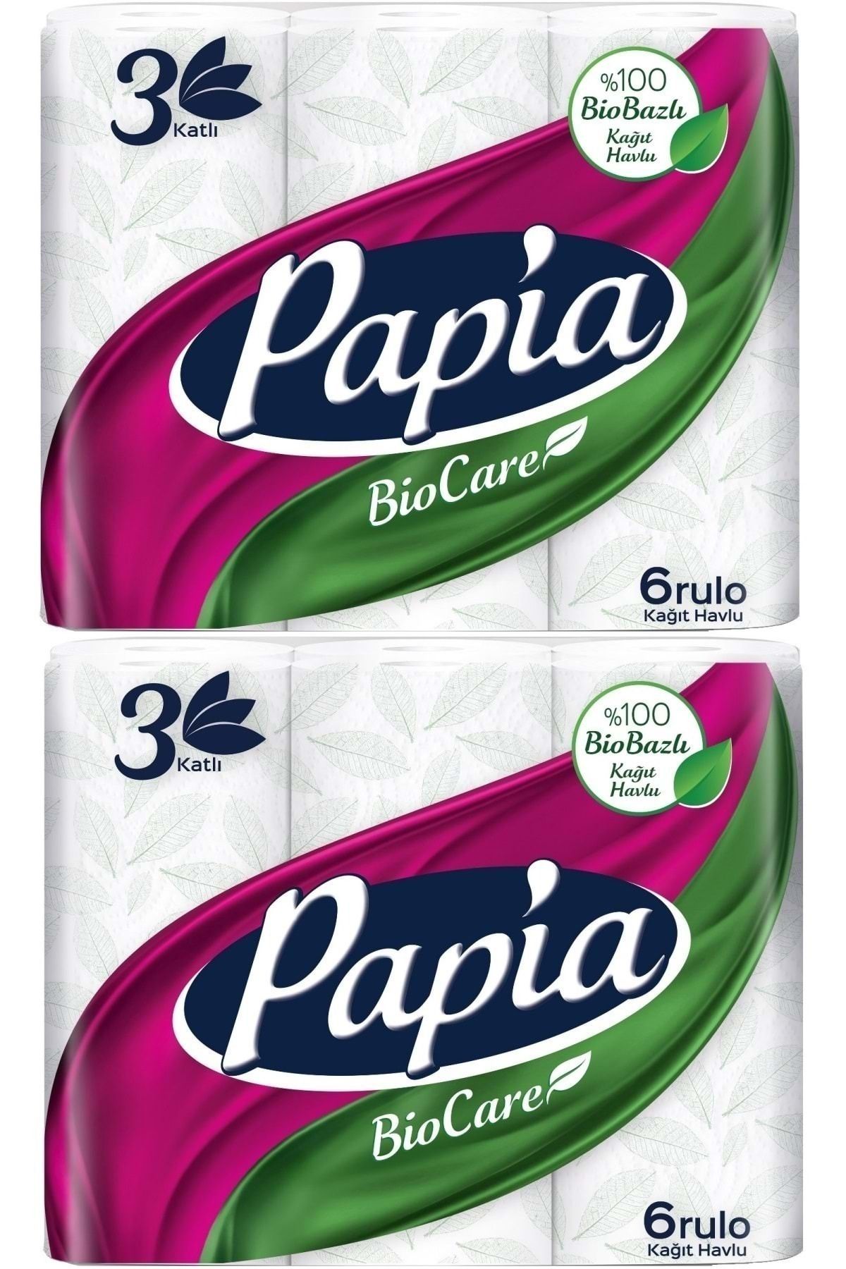 Papia Kağıt Havlu (3 Katlı) 12 Li Set Bio Care (2PK*6)