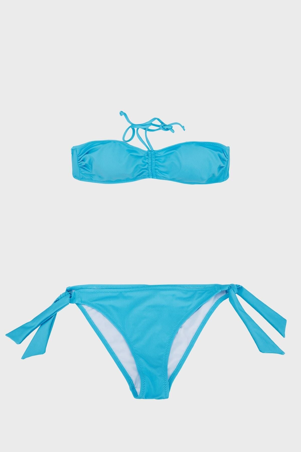 SLIPSTOP Neon Blue Kolay Kuruyan Uv Korumalı Bağlamalı Bikini BİKİNİ SM22140033