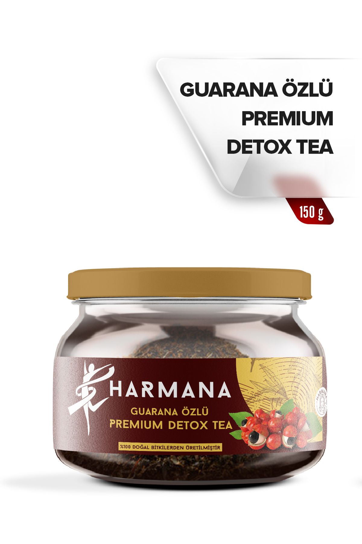 HARMANA Guarana Özlü Premium Detox Tea 2 Aylık Kullanım 150 Gr