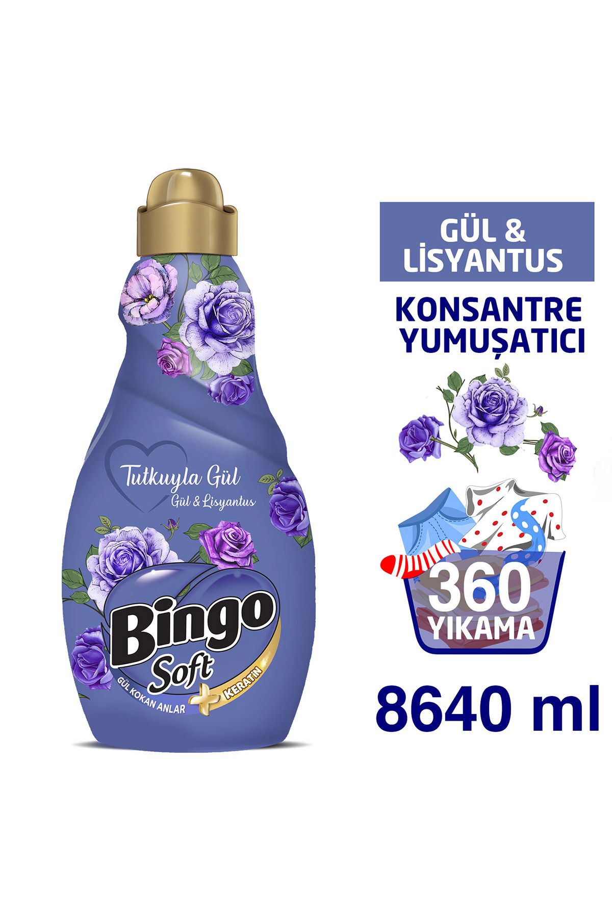 Bingo Soft Konsantre Tutkuyla Gül 1440 ml Ekonomi Paketi 6'lı