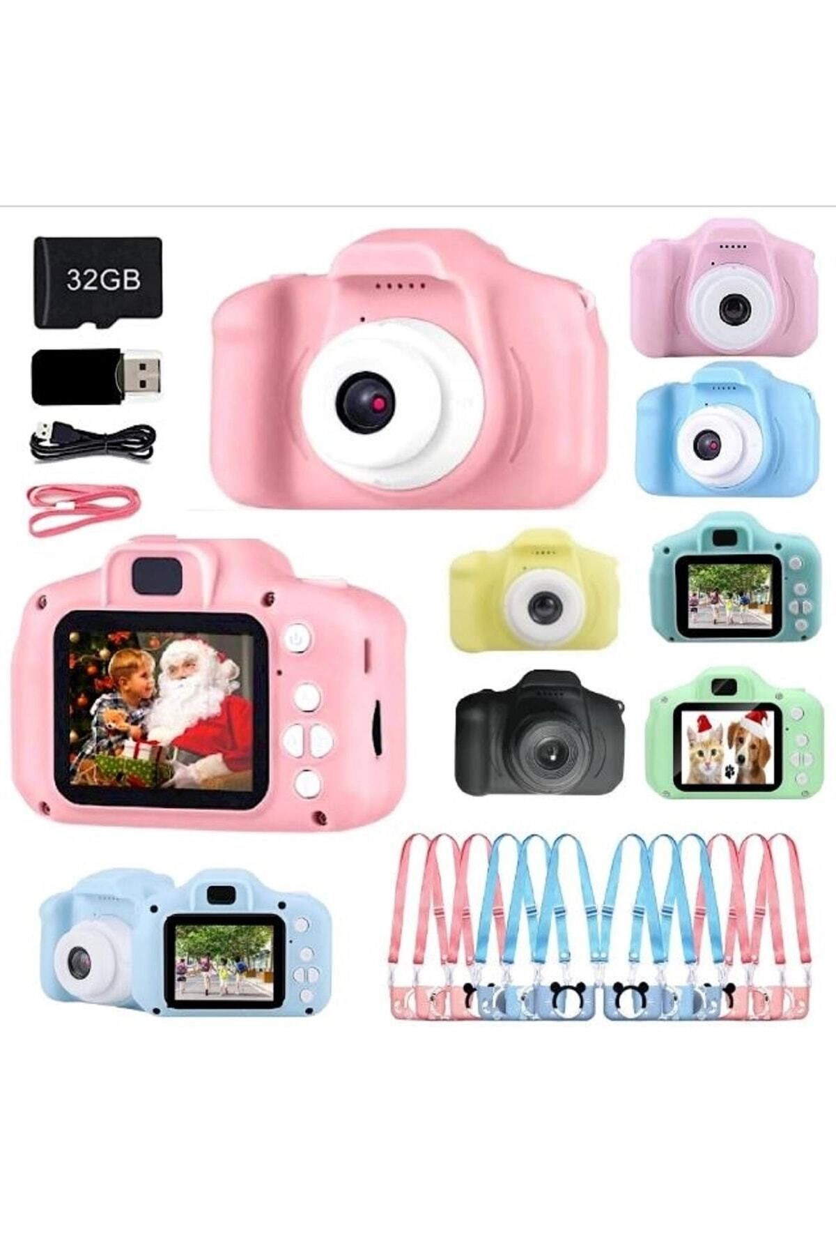 Şıktek Çocuk Fotoğraf Makinesi Mini Fotoğraf Makinesi Çocuk Fotoğraf Makinesi 1080p Hd Selfie Kamera