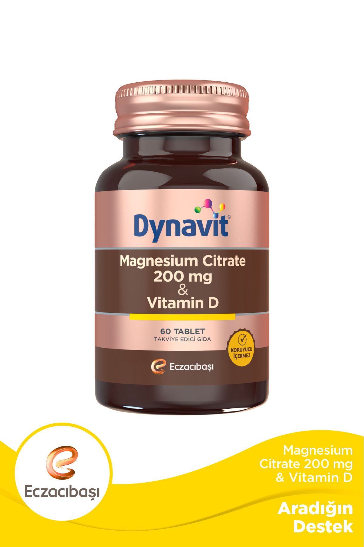 Dynavit Magnesium Citrate 200 Mg Vitamin D / 60 Tb