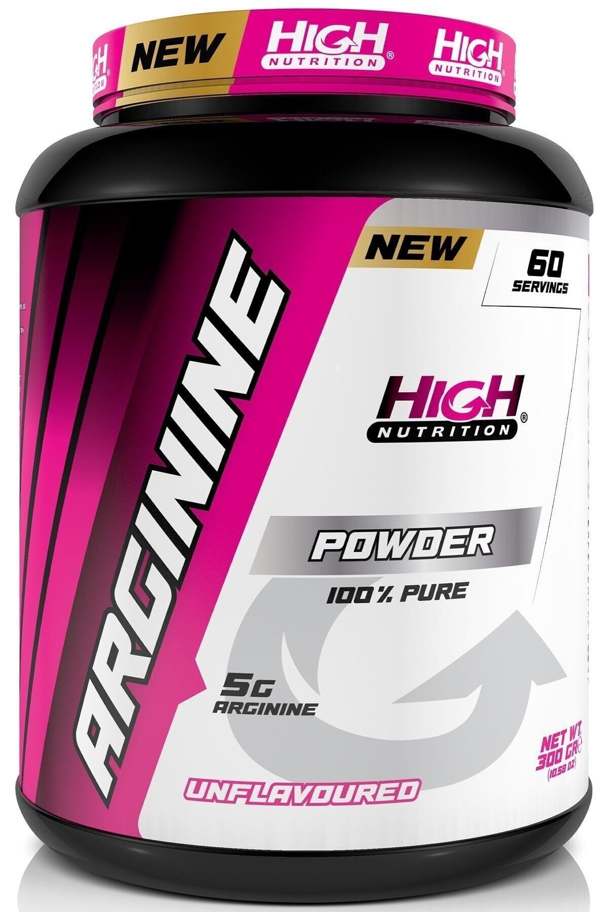 High Nutrition L-arginine Powder 300gr - 60 Servis - 5000 Mg