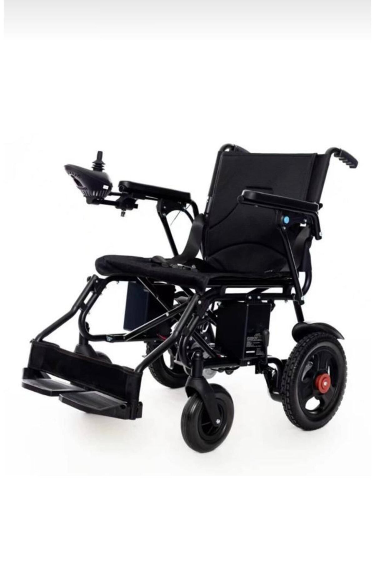 FUHASSAN Dolgu Tekerli - Elektromanyetik Fren Kolay Katlanabilen Akülü Tekerlekli Sandalye