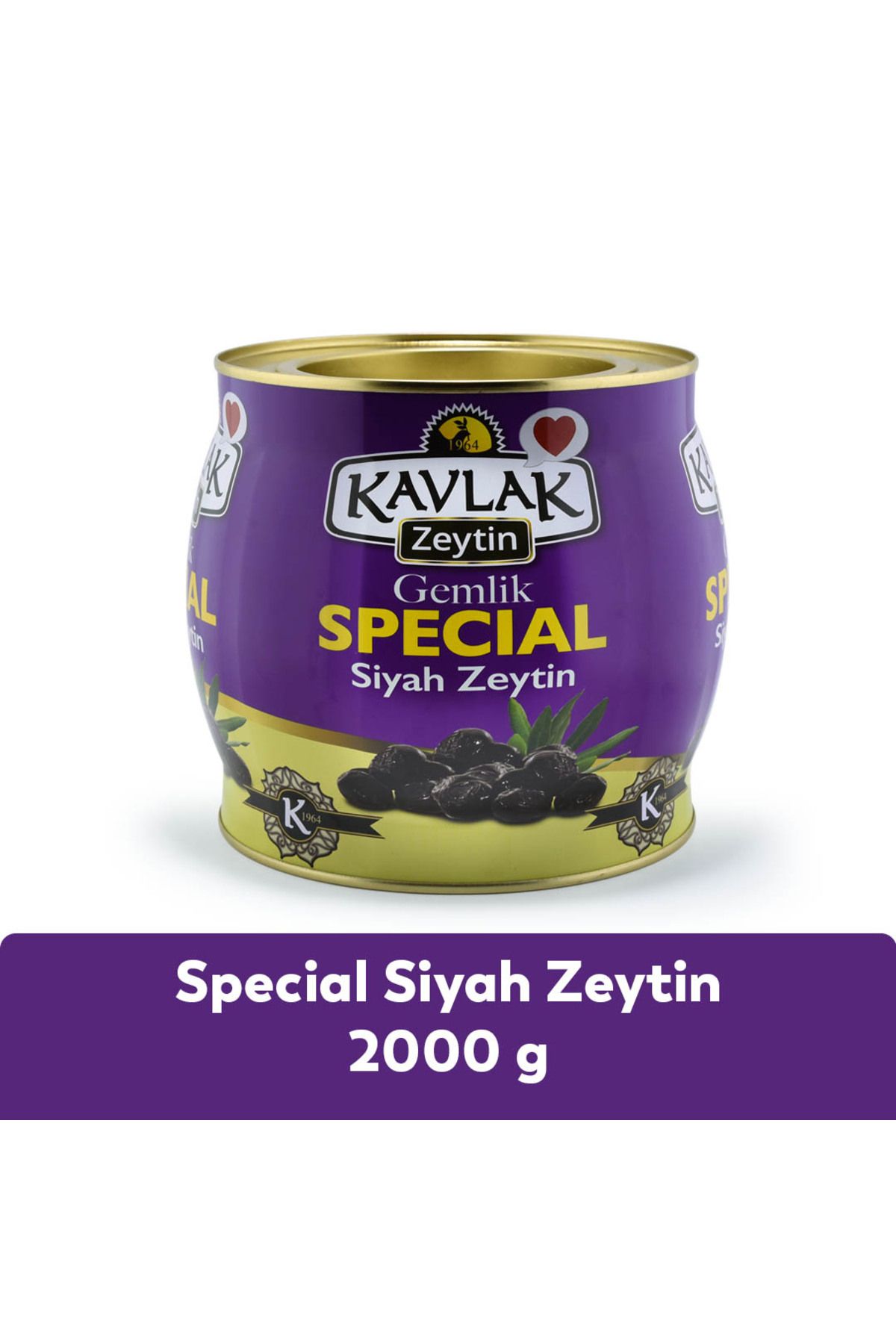 Kavlak Zeytin Special Gemlik Siyah Zeytin 2 kg