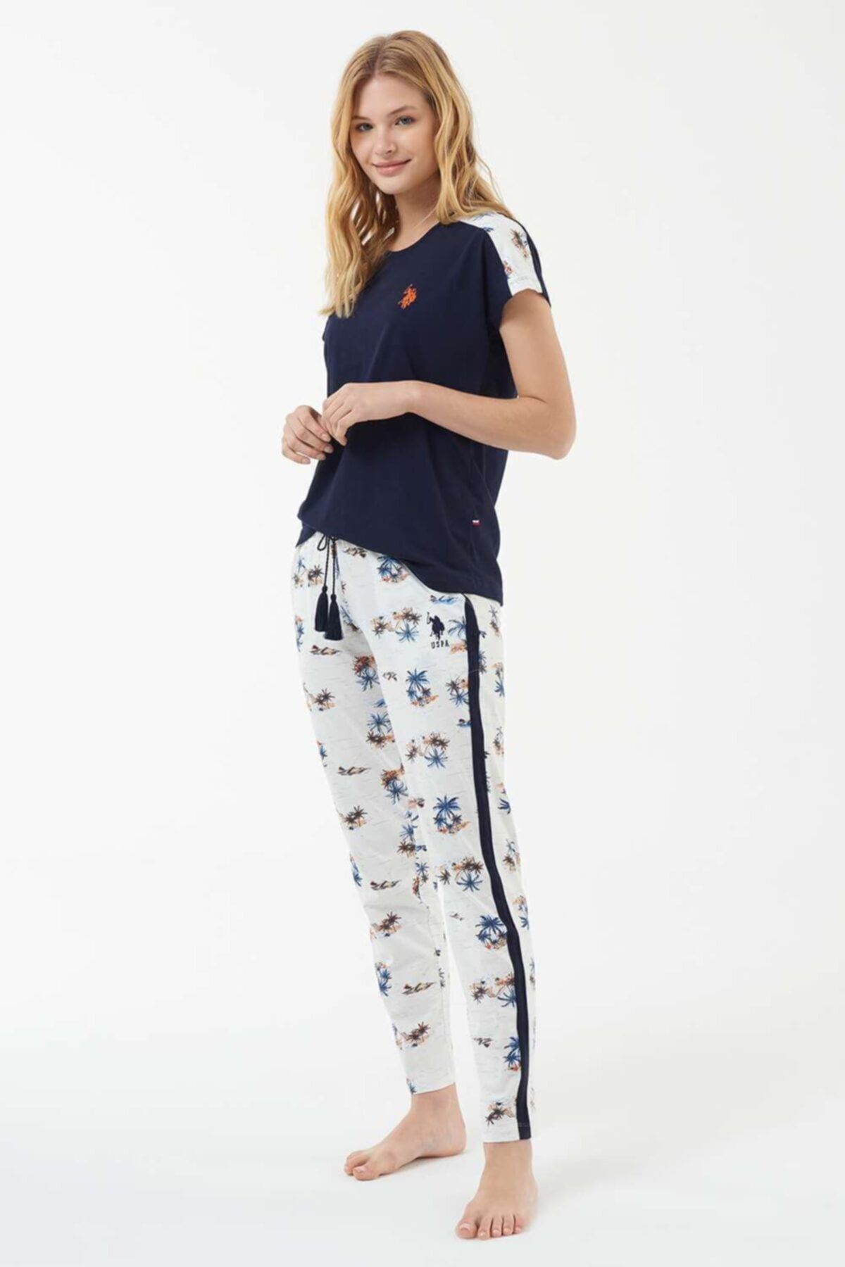 U.S. Polo Assn. Kadın Lacivert Pijama Takımı