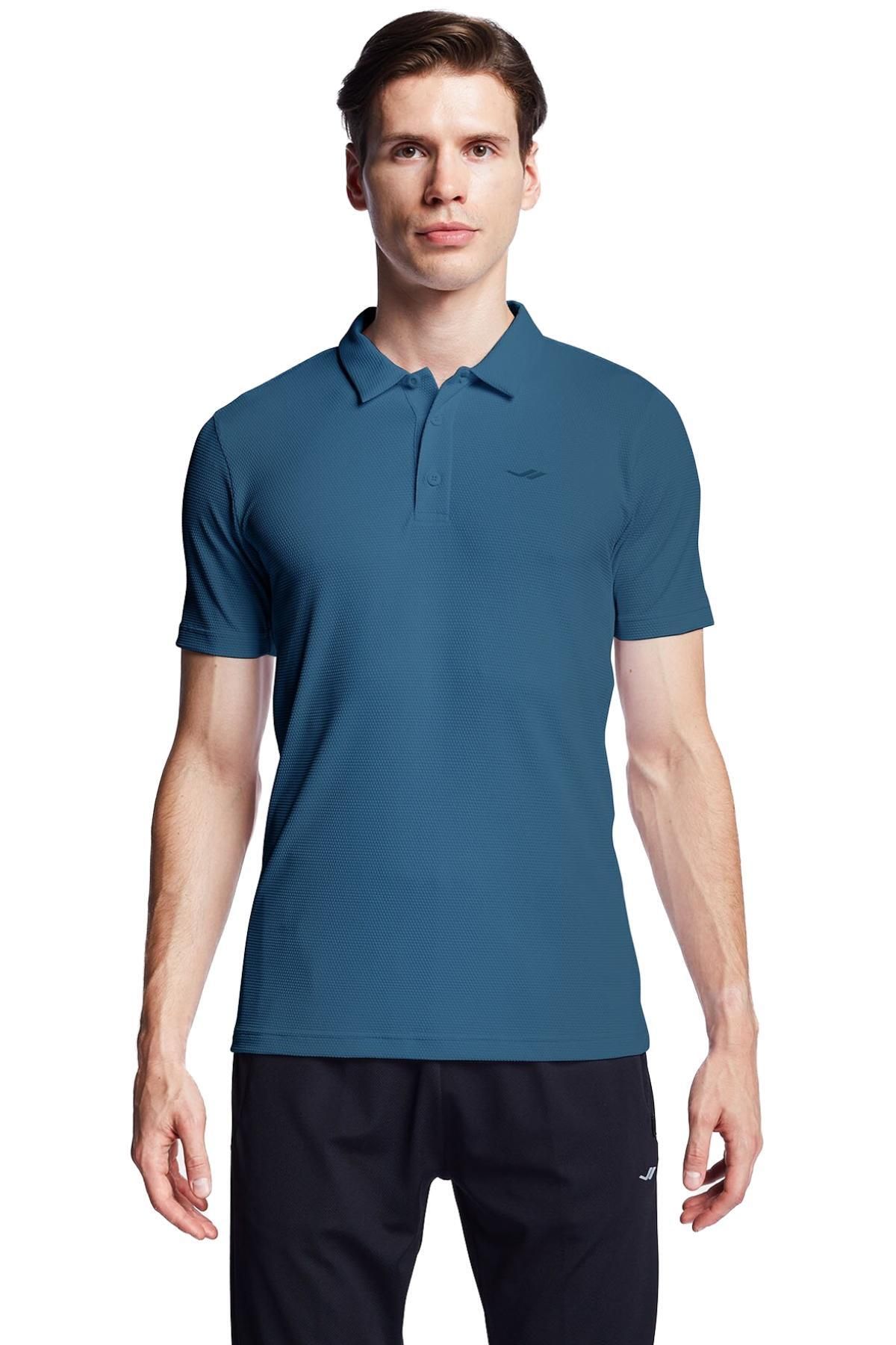 Lescon 24S1275 Kısa Kol Polo Yaka T Mavi Erkek T-Shirt