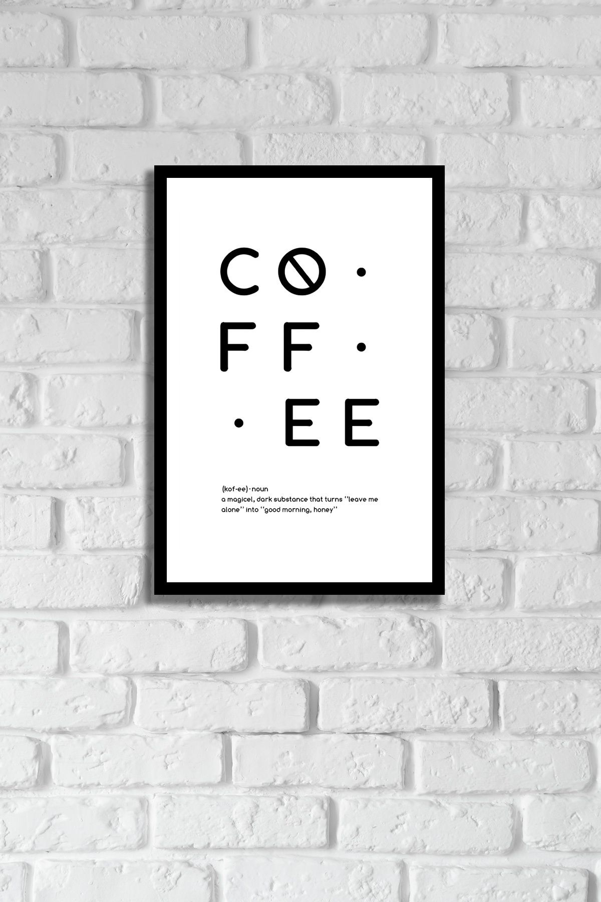 MH MiniHediye Coffee Yazılı Çerçeve Görünümlü Dekoratif Ahşap Mdf Tablo 20x30 cm