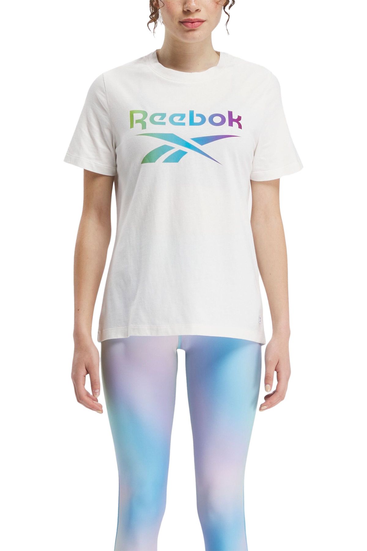 Reebok GRADIENT GRAPHIC TEE Ekru Kadın Kısa Kol T-Shirt