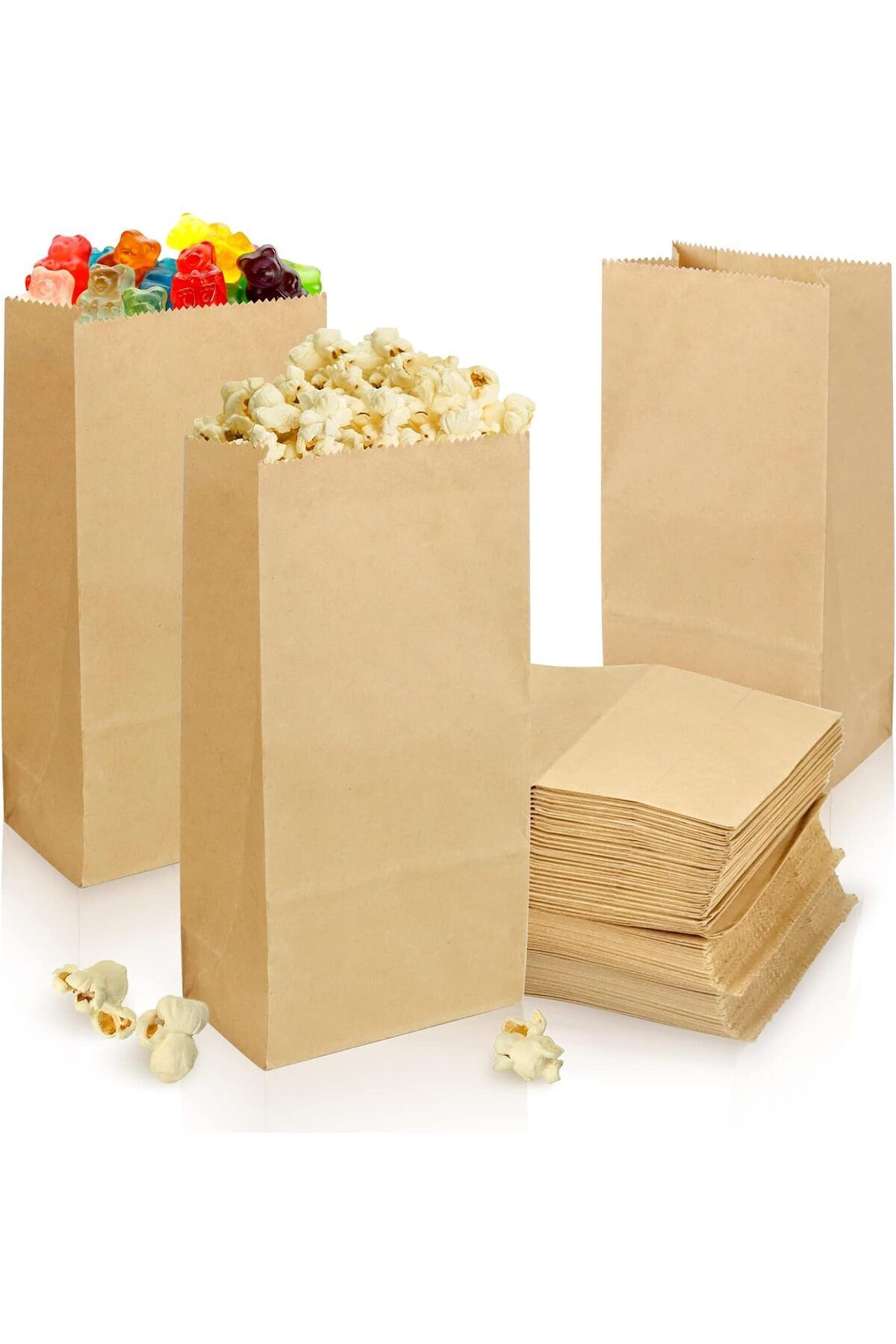 Dekals 50 Adet Dik Duran Patlamış Mısır Kağıdı Popcorn Kutusu ( Mısır, Cips, Çerez, Aparatif Poşeti )