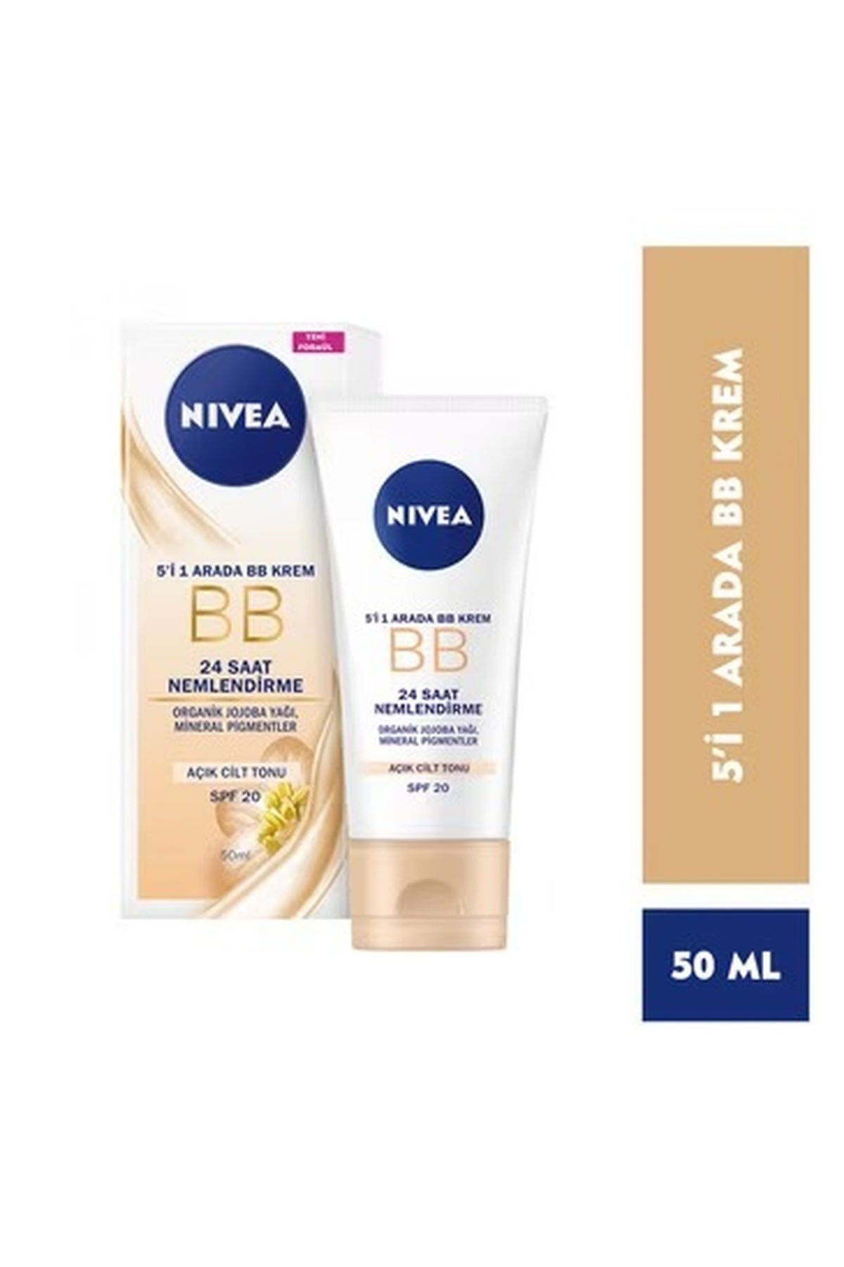 NIVEA Essentials BB Krem Açık Ton Gündüz Yüz Bakım Kremi 50 ml