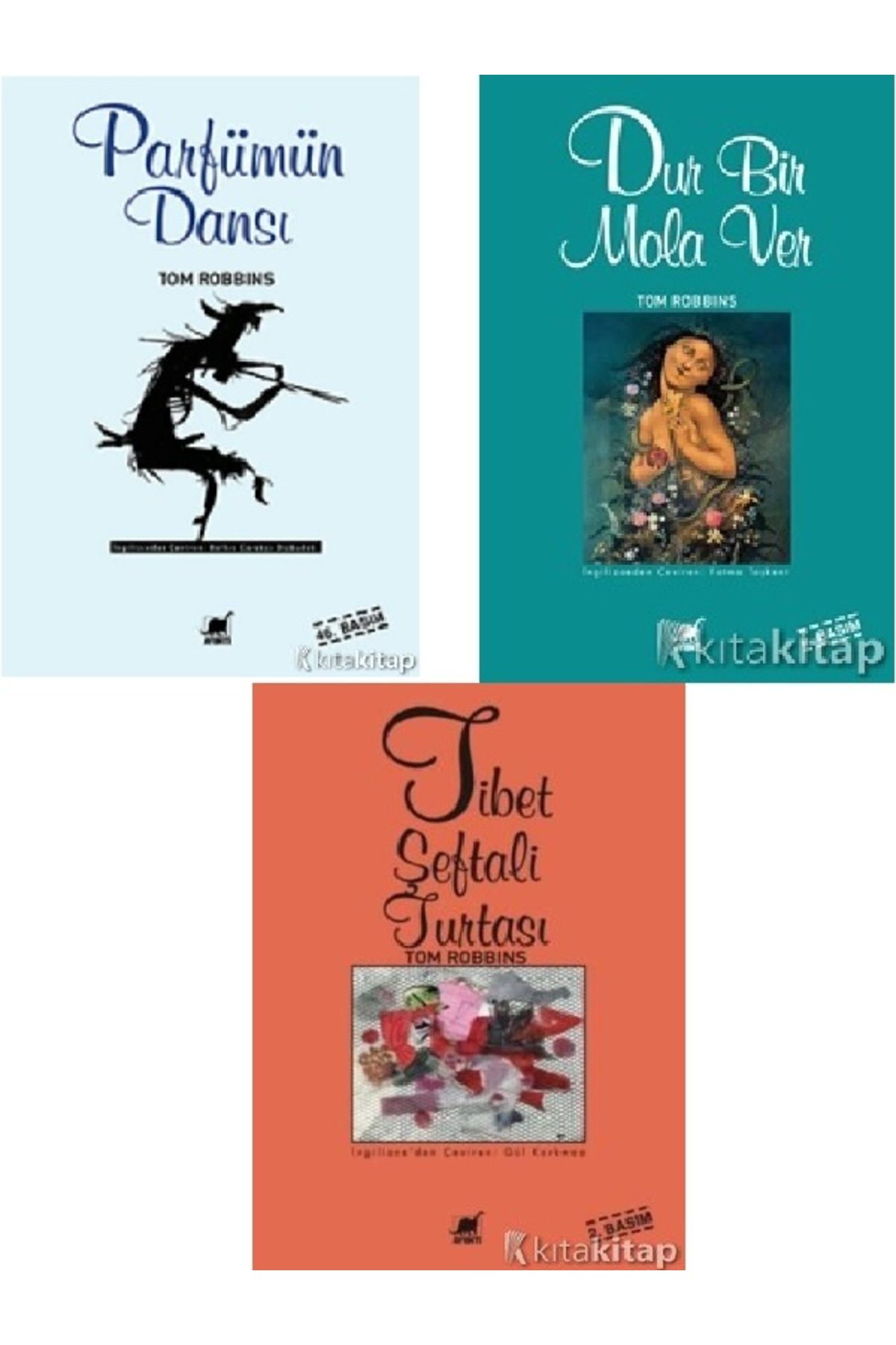 Kronik Kitap Parfümün Dansı - Dur Bir Mola Ver - Tibet Şeftali Turtası - Tom Robbins 3 KİTAP SET