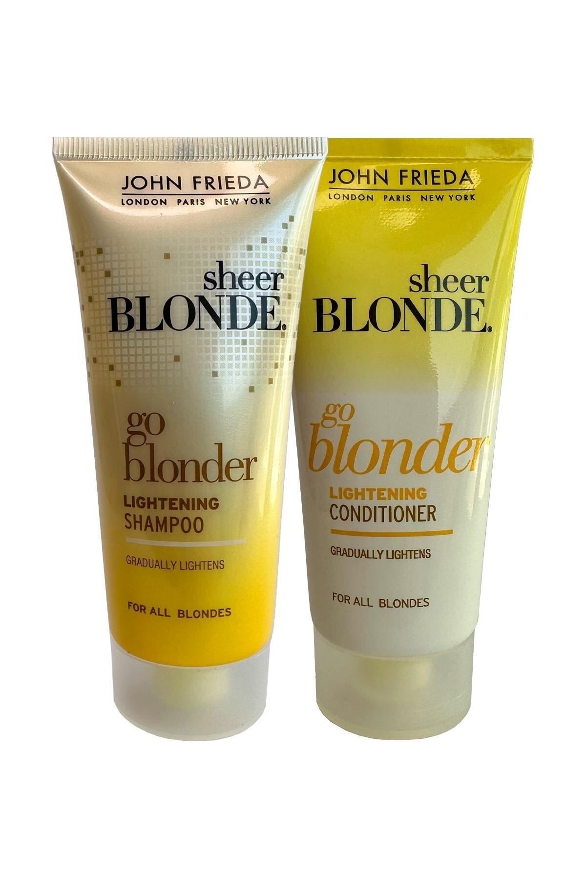 John Frieda Go Blonder Lightening Şampuan + Saç Kremi Seyahat Boy 50 Ml.