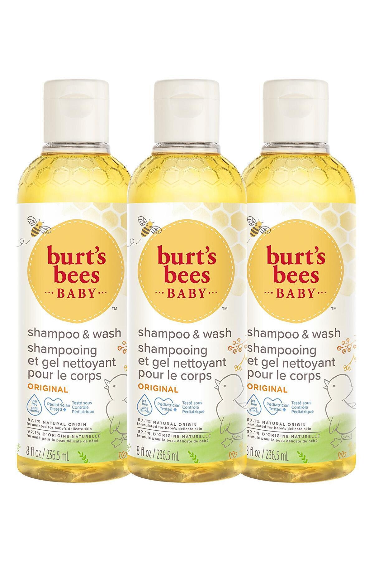 Burt's Bees Bebek Saç Ve Vücut Şampuanı - Baby Bee Shampoo Body Wash X 3 235 ml