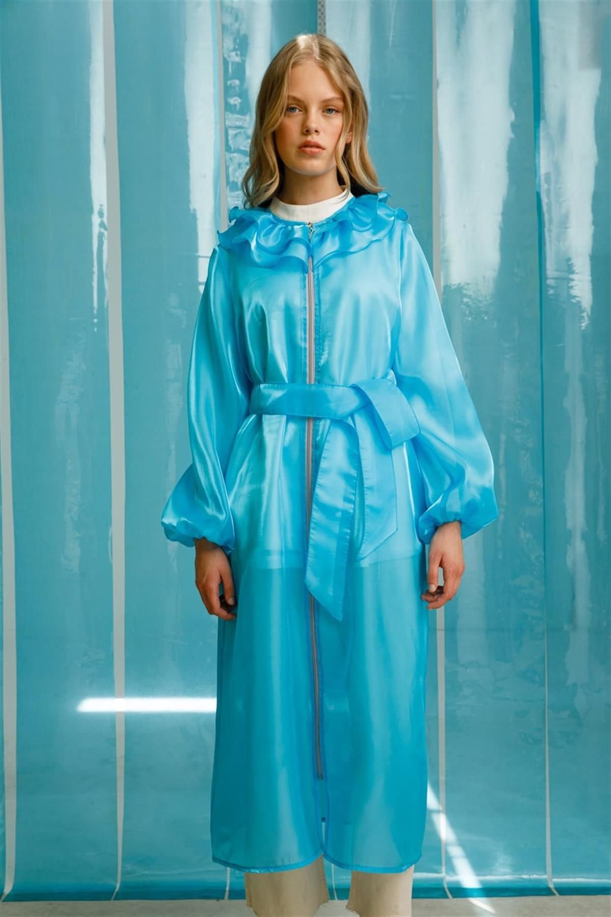 Fatma Atasoy Organze Giy Çık Mavi