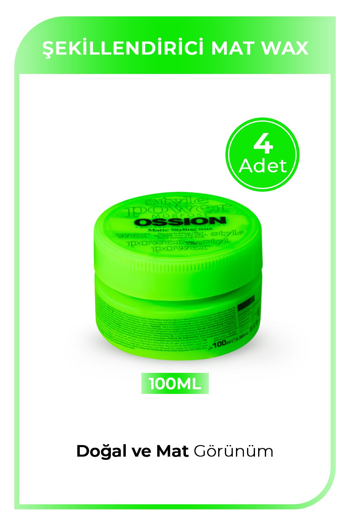Morfose Mat Wax 100 ml 4 Adet