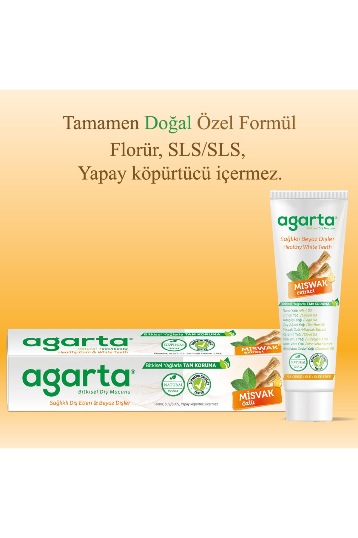 Doğal Misvak Özlü Florürsüz Beyazlatıcı Diş Macunu 100 Ml/130 gr_4