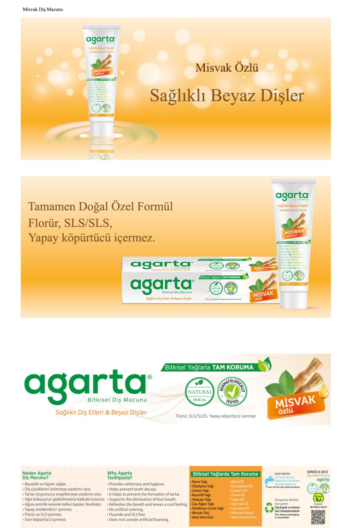 Doğal Misvak Özlü Florürsüz Beyazlatıcı Diş Macunu 100 Ml/130 gr_6