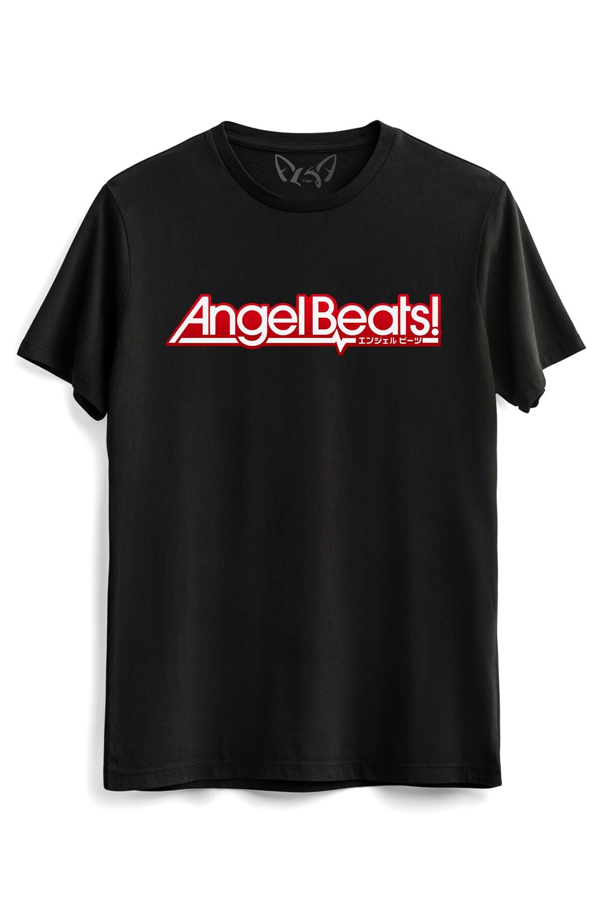 Alfa Tshirt Angel Beats Baskılı Çocuk Siyah Tshirt