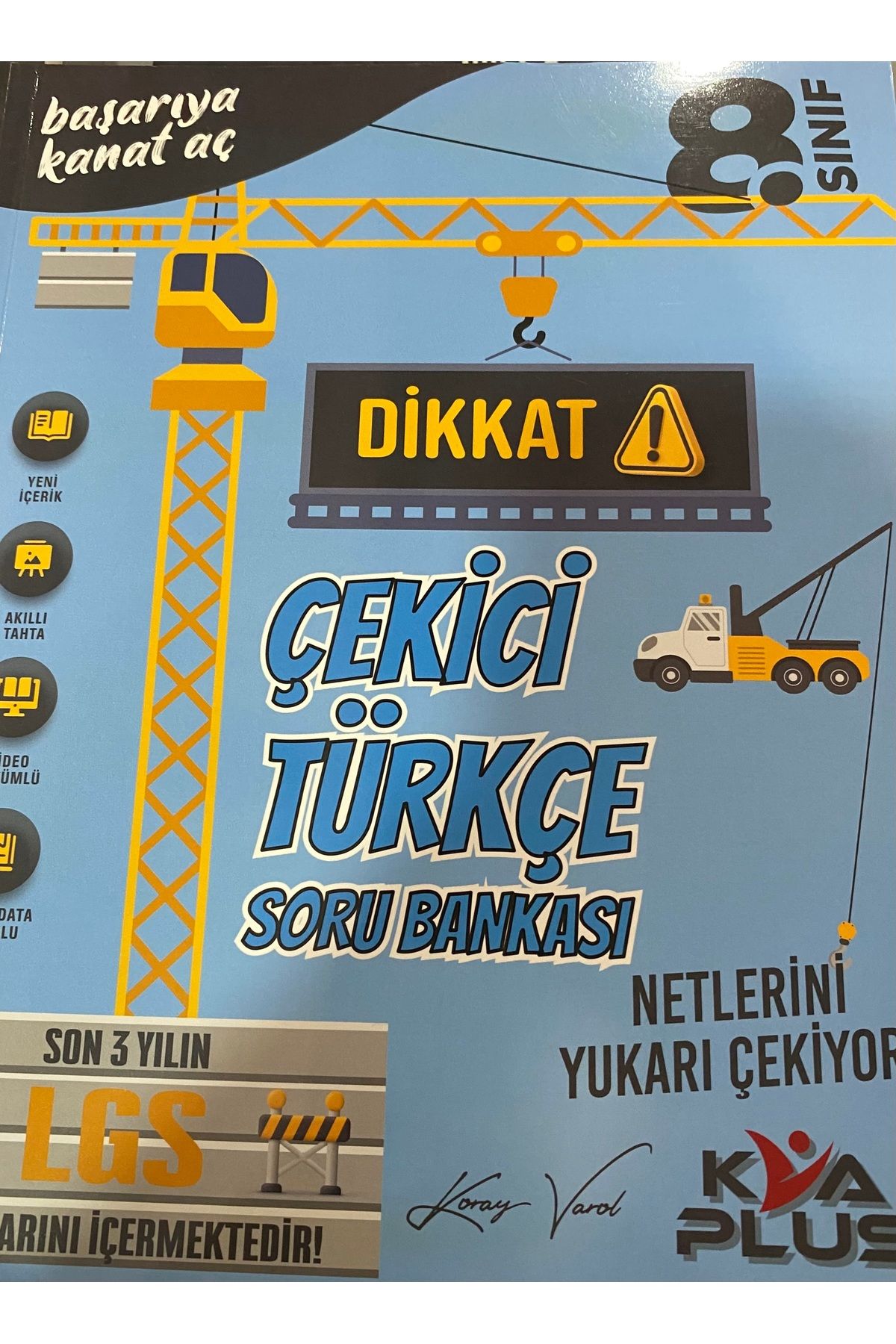 Koray Varol Yayınları Koray Varol KVA Plus 8.Sınıf LGS Çıkmış Sorular İçeren Dikkat Çekici Türkçe Soru Bankası